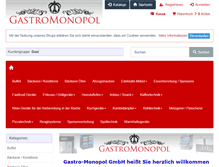 Tablet Screenshot of gastro-monopol.de